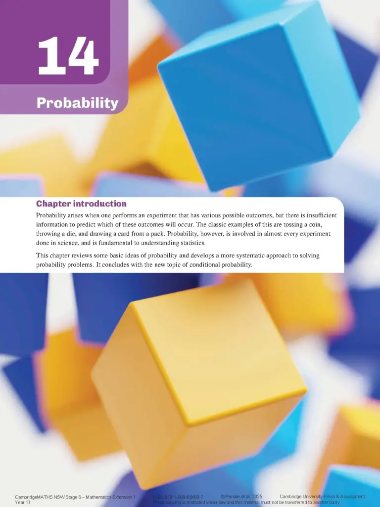 Probability Chapter 14 Cambridge Maths NSW Stage 6