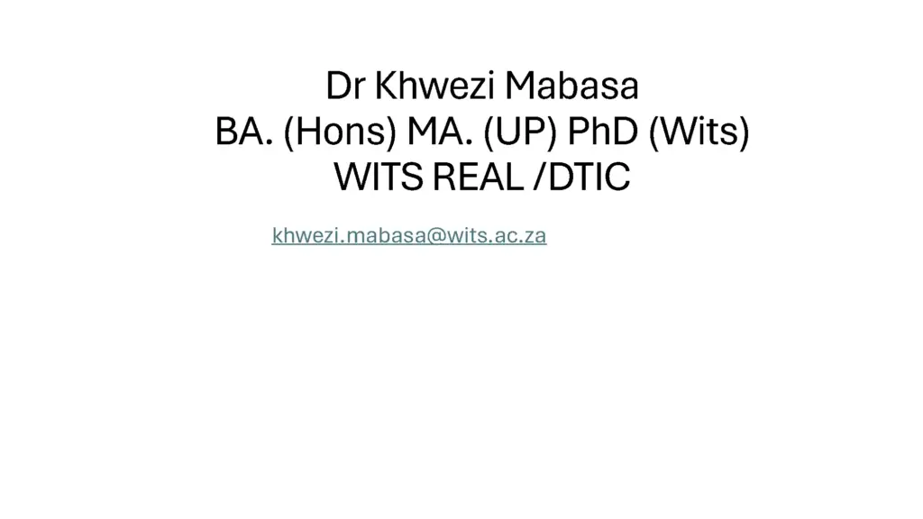 Racial Capitalism and Mining in South Africa Lecture