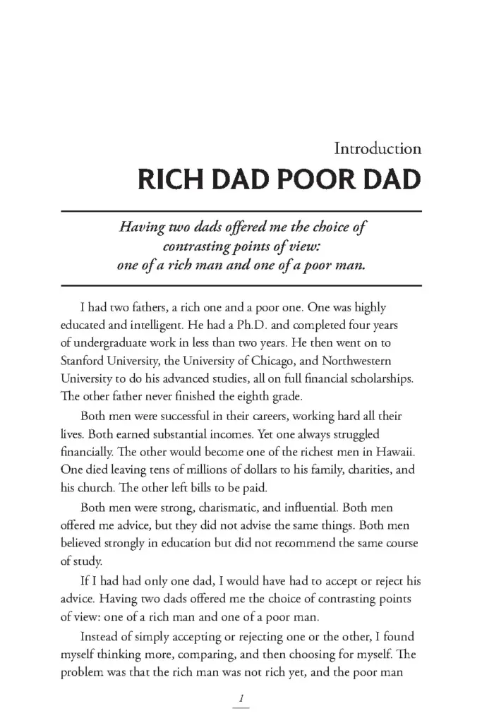 Rich Dad Poor Dad by Robert Kiyosaki