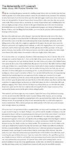 The Alchemist by H.P. Lovecraft