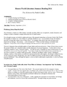 The Alchemist by Paulo Coelho Summary
