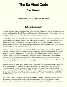 The Da Vinci Code by Dan Brown