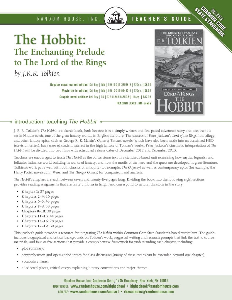 The Hobbit by J.R.R. Tolkien: Prelude to The Lord of the Rings