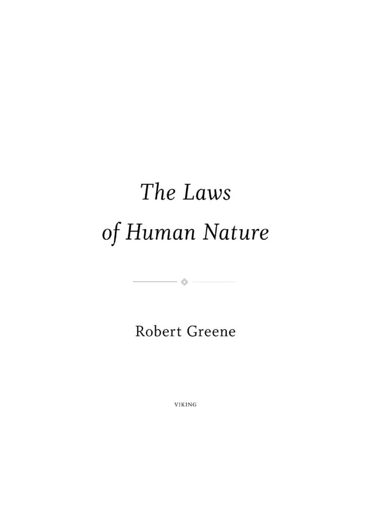 The Laws of Human Nature by Robert Greene