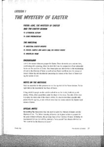 The Mystery of Easter Script for Lent Activities