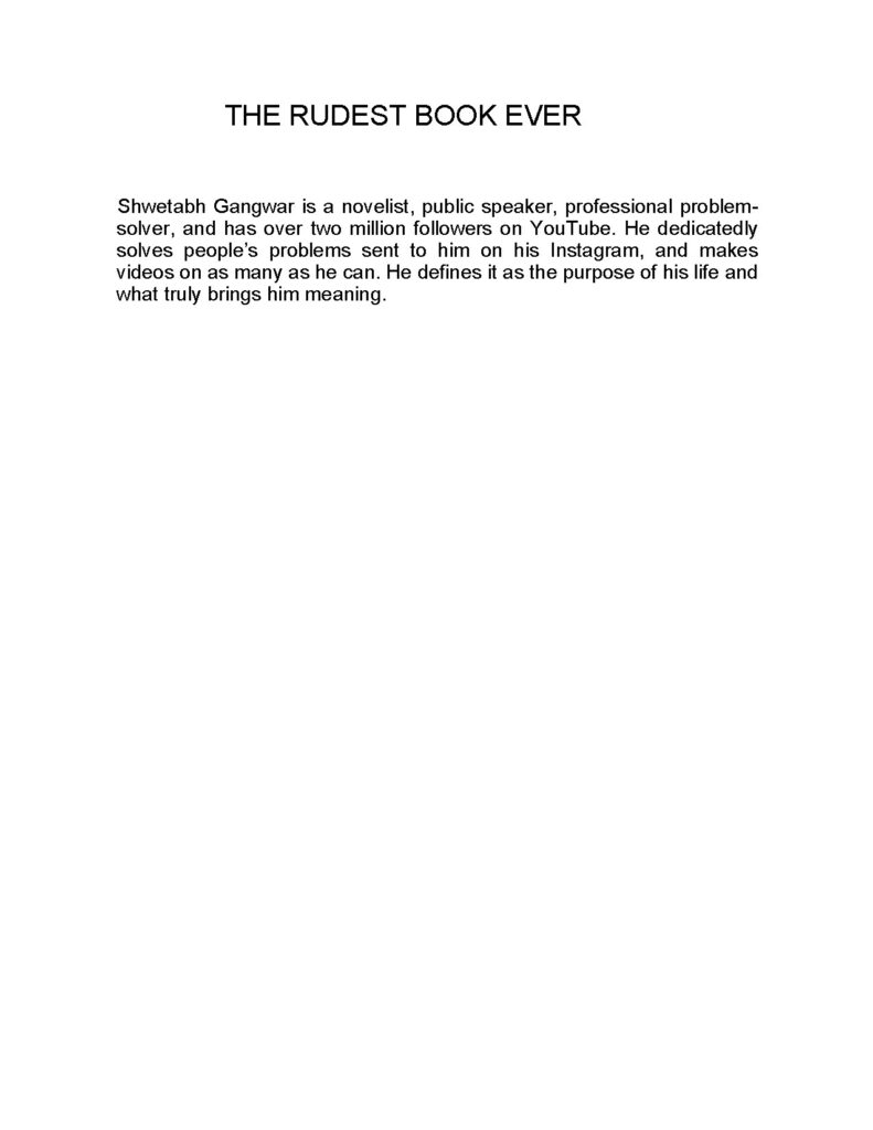 The Rudest Book Ever by Shwetabh Gangwar