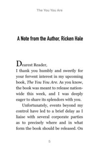 The You You Are by Ricken Hale