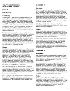 To Kill A Mockingbird Chapter Summaries and Analysis