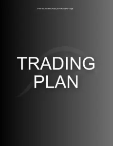 Trading Plan by James
