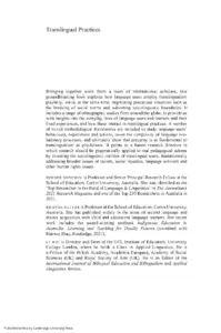 Translingual Practices Playfulness and Precariousness
