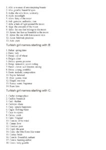 Unique Turkish Girl Names and Their Meanings