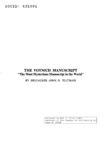 Voynich Manuscript: The Most Mysterious Manuscript