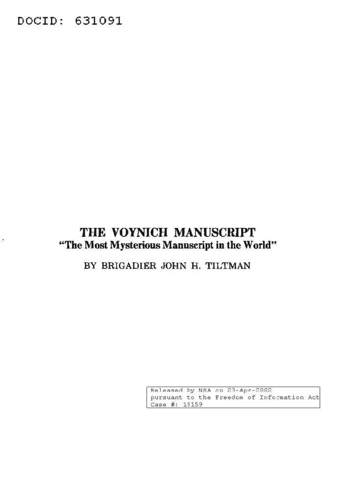 Voynich Manuscript: The Most Mysterious Manuscript