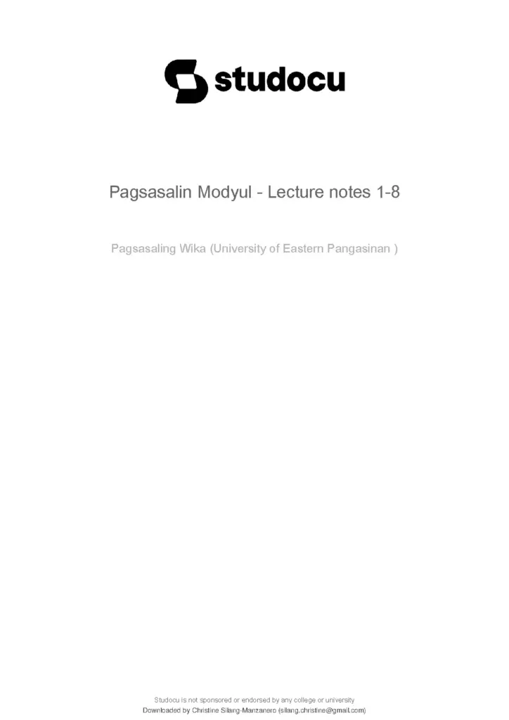 Yunit 1.2 Pagsasalin Wika