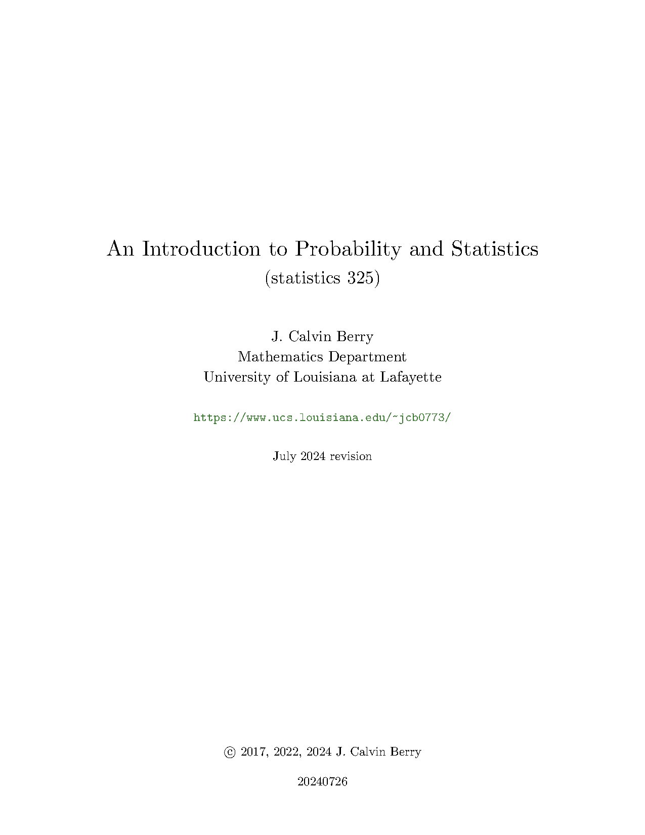 An Introduction to Probability and Statistics