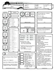 Character Dury Level 14