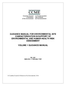 Guidance Manual for Environmental Site Characterization in Support of Environmental and Human Health Risk Assessment Volume 1 Guidance Manual