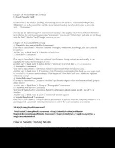 Six Types of Learning Assessments