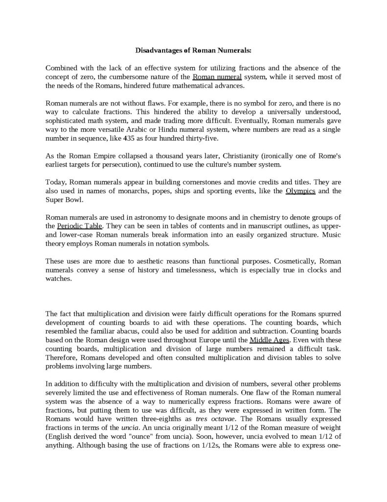 Drawbacks of Roman Numerals Explained