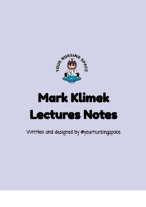 Mark Klimek Lecture 1 To Lecture 12 Notes