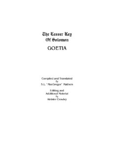 The Lesser Key of Solomon