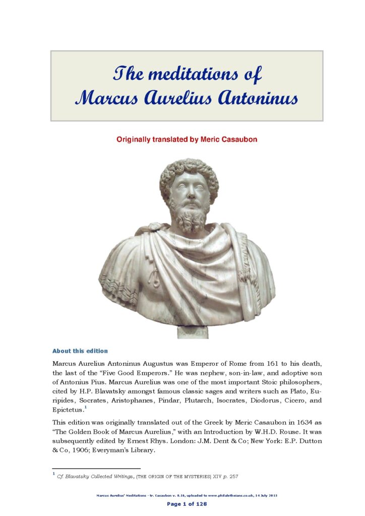 The meditations of Marcus Aurelius Antoninus