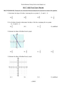 MAT 1033 Final Exam Review