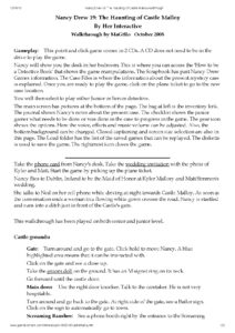 Nancy Drew 19 The Haunting Of Castle Malloy Walkthrough