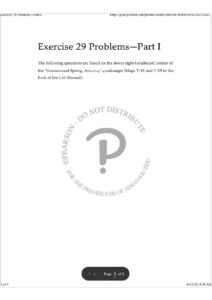 Exercise 29 Problems—Part I