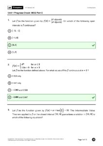AP Calculus BC: Unit 1 Progress Check: MCQ Part C