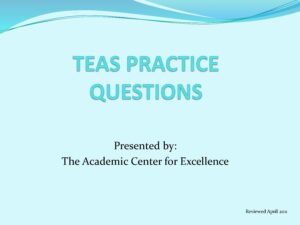 TEAS Practice Questions