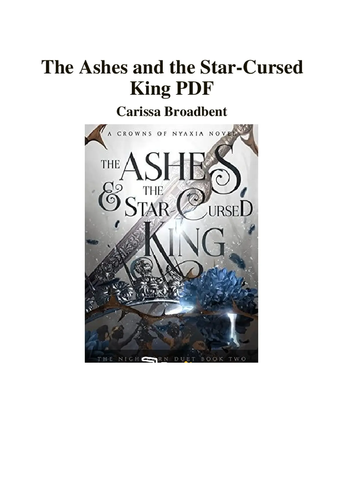 The Ashes And The Star Cursed King PDF