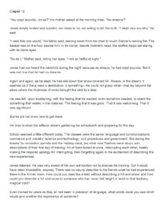 Chapter 12 — The Giver by Lois Lowry