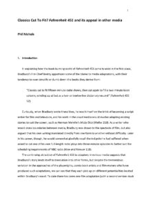 ‘Classics Cut To Fit’? Fahrenheit 451 and its appeal in other media