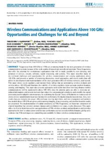 Wireless Communications and Applications Above 100 GHz: Opportunities and Challenges for 6G and Beyond