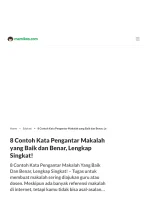 8 Contoh Kata Pengantar Makalah Yang Baik Dan Benar, Lengkap Singkat! Mamikos Info