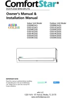 Comfort Star CGS Owners Manual Installation Manual
