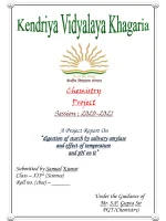 Chemistry Project Class XII (2021 22) Investigatory Project