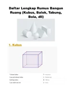 Daftar Lengkap Rumus Bangun Ruang