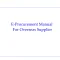 E Procurement Manual For Overseas Supplier