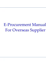 E Procurement Manual For Overseas Supplier