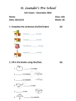 English Ukg Worksheet