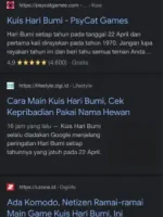 Kuis Hari Bumi Penelusuran Google