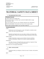 MATERIAL SAFETY DATA SHEET