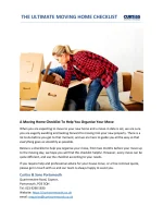 MOVING HOME CHECKLIST
