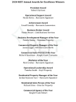 2020 Reit Annual Awards For Excellence Winners
