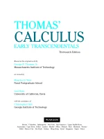 Thomas Calculus