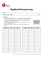 Blood Pressure Log