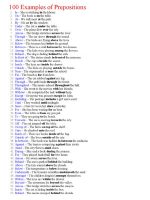 Thumbnail for 100 Examples Of Prepositions