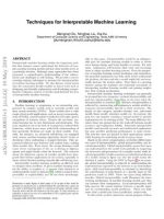 Thumbnail for Techniques for Interpretable Machine Learning
